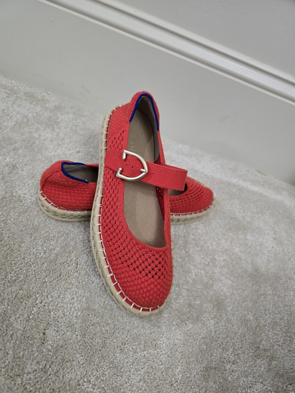 Time and Tru Elegant Red Espadrille Mary Jane Dress Shoes Women’s Size 6 - Picture 5 of 16
